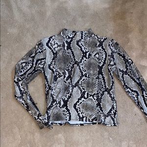 Snakeskin Print Top